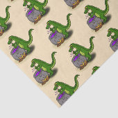 緑のおもしろいアリゲーター料理 薄葉紙 (詳細)