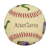 緑のおもしろいアリゲーター料理 野球ボール (正面)