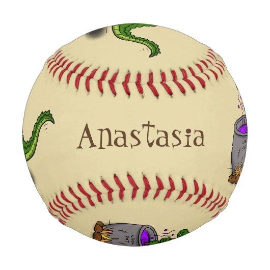 緑のおもしろいアリゲーター料理 野球ボール (正面)