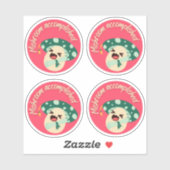 緑のおもしろいグラッドラベル – 4のパック シール (シート)