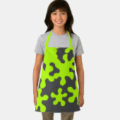 緑のおもしろいスライムチャクグレーおもしろいかわいい子 エプロン (インサイチュ)