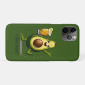 緑のおもしろいプリントアボカドキャラクター Case-Mate iPhoneケース (裏面(横))