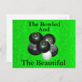 緑のおもしろい弓状で美しい芝鉢のデザイン ポストカード (正面/裏面)