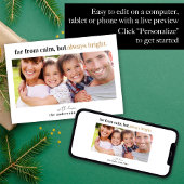 緑のおもしろい穏やかな明るい写真クリスマス シーズンカード