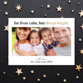 緑のおもしろい穏やかな明るい写真クリスマス シーズンカード