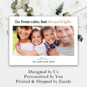 緑のおもしろい穏やかな明るい写真クリスマス シーズンカード