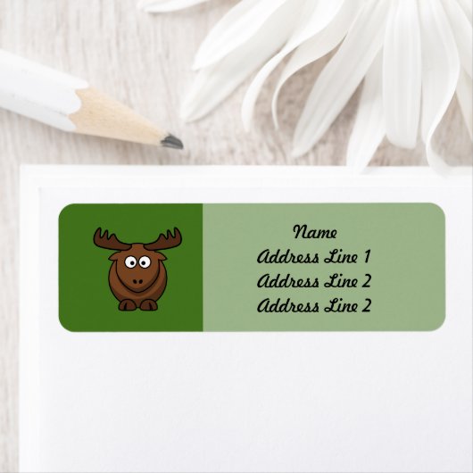 緑のおもしろい背景を持つ漫画のマウス ラベル (インサイチュ)