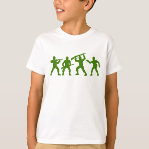 緑のおもちゃの軍隊の人のTシャツ Tシャツ