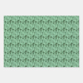 緑のお洒落キノコ ラッピングペーパーシート (正面3)