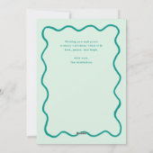 緑のお洒落ドードルウェーブフレームのクリスマスフォト シーズンカード (裏面)