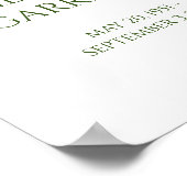 緑のお祝いと写真祝の ポスター (角)