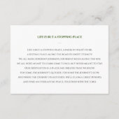 緑のお祝いのライフ祈りの言葉カードと写真 エンクロージャーカード (裏面)