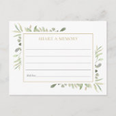 緑のお祝いの生活共有Aメモリカード ポストカード (正面)