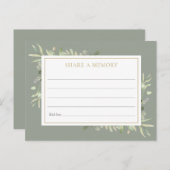 緑のお祝いの生活共有Aメモリカード ポストカード (正面/裏面)