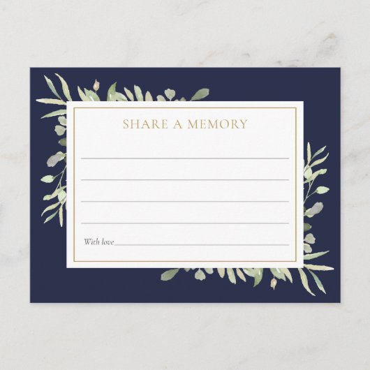 緑のお祝いの生活共有Aメモリカード ポストカード (正面)