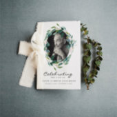 緑のお祝いの生活葬儀プログラム チラシ