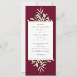 緑のお祝い生活葬儀社 招待状