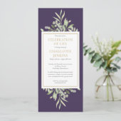 緑のお祝い生活葬儀社 招待状 (スタンド正面)