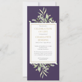 緑のお祝い生活葬儀社 招待状