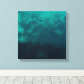 緑のかすりガラスのテクスチャ キャンバスプリント (インサイチュ (ウッドフロア))