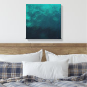 緑のかすりガラスのテクスチャ キャンバスプリント (インサイチュ (寝室))