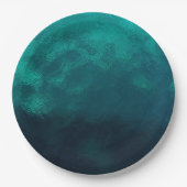 緑のかすりガラスのテクスチャ ペーパープレート (正面)