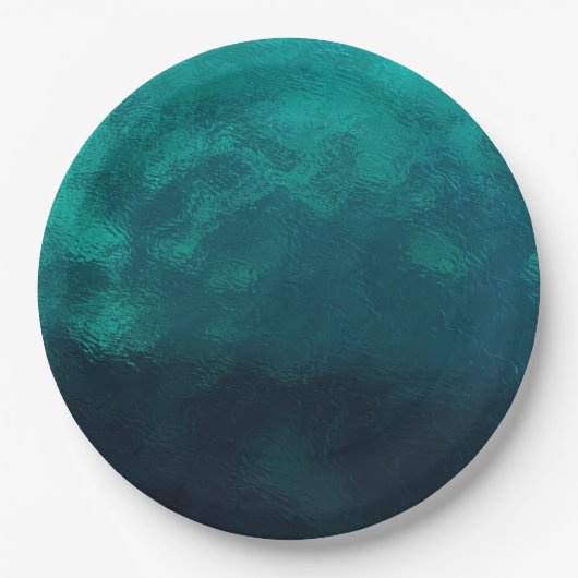 緑のかすりガラスのテクスチャ ペーパープレート (正面)