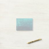 緑のかすりガラスのテクスチャ ポストイット (デスク上)