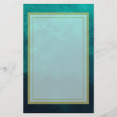 緑のかすりガラスのテクスチャ 便箋 (正面)