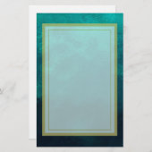 緑のかすりガラスのテクスチャ 便箋 (正面/裏面)