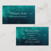 緑のかすりガラスのテクスチャ 名刺 (正面/裏面)