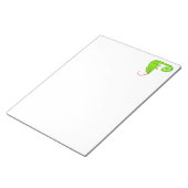 緑のかわいいカメレオン ノートパッド (アングル)