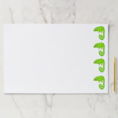 緑のかわいいカメレオン ペーパーパッド (インサイチュ)