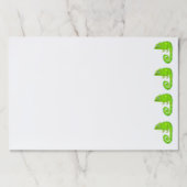 緑のかわいいカメレオン ペーパーパッド (正面)