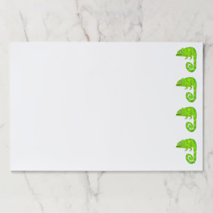緑のかわいいカメレオン ペーパーパッド