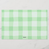 緑のかわいいキッズペルソナライズマンガガエル 便箋 (裏面)