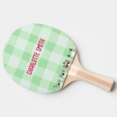 緑のかわいいキッズペルソナライズマンガガエル 卓球ラケット (横)