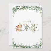 緑のかわいいタイガーカッブボーイ1st誕生日ワイルドワン 招待状 (裏面)