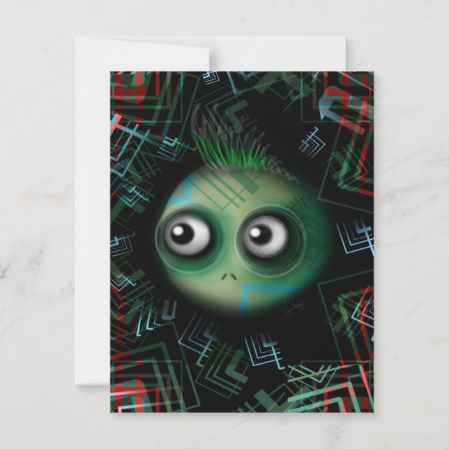 緑のかわいいモンスター (正面)