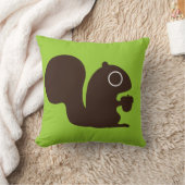 緑のかわいいリス（カスタマイズ可能） クッション (ブランケット)