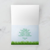 緑のかわいい恐竜ありがとうカード サンキューカード (内部)