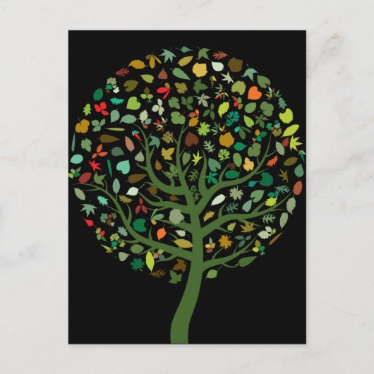 緑のかわいい木の環境 ポストカード (正面)