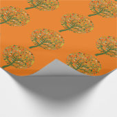 緑のかわいい木の環境 ラッピングペーパー (角)