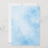 緑のかわいい象の男の子の赤ちゃんシャワー 招待状 (裏面)