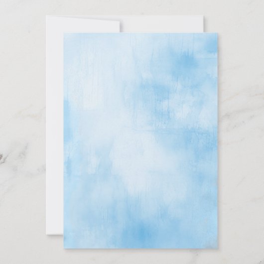 緑のかわいい象の男の子の赤ちゃんシャワー 招待状 (裏面)