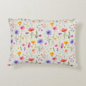 緑のかわいらし野カラフル花柄の母 アクセントクッション (裏面)
