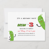 緑のきゅうり 招待状 (裏面)