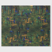 緑のきらめくの包装紙 ラッピングペーパー (フラット)