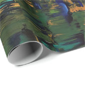 緑のきらめくの包装紙 ラッピングペーパー (ロールコーナー)