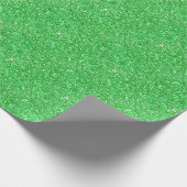 緑のきらめくグリッターパターン ラッピングペーパー (角)
